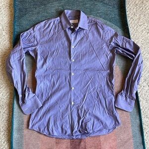Prada Super Soft Blue Button Down Mens Dress Shirt